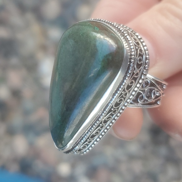 New Bloodstone 925 Silver Ring. - Picture 6 of 13